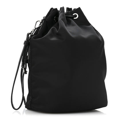 Prada Re-Nylon Saffiano Bucket Wristlet Black 3 of 11