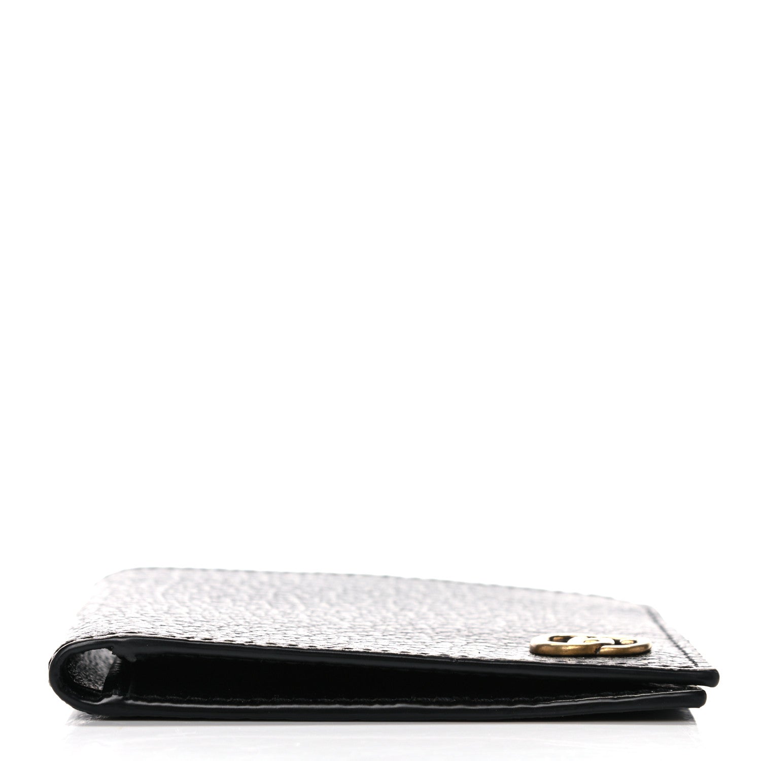 Gucci Calfskin Boar Effect GG Marmont Bi-Fold Wallet Black 8 of 10