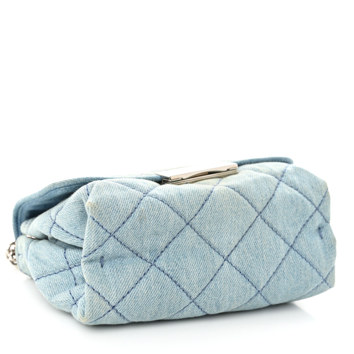 Stella McCartney Eco Denim Quilted Mini Beckett Shoulder Bag Blue 4 of 9