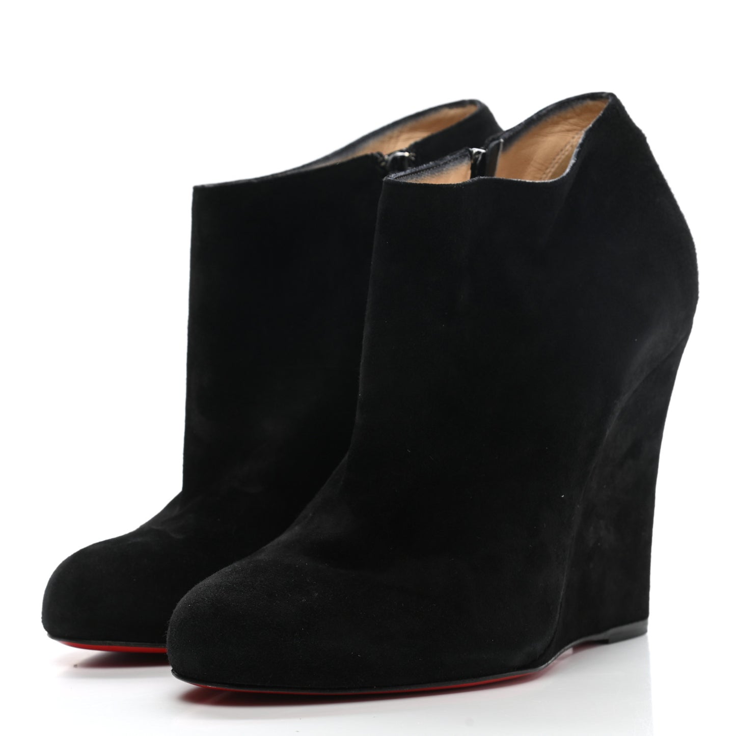 Suede Belle Zeppa 100 Wedge Ankle Boots 40.5 Black