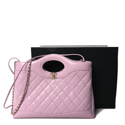 Chanel Shiny Lambskin Quilted 31 Shopping Bag Lilac 11 of 11