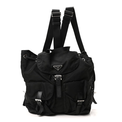 Prada Tessuto Nylon Saffiano Medium Backpack Black 1 of 10
