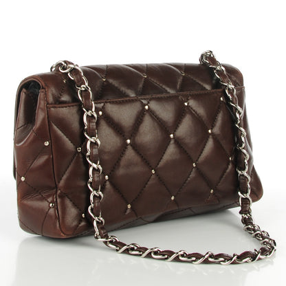Chanel Lambskin Studded Medium Flap Brown 3 of 8