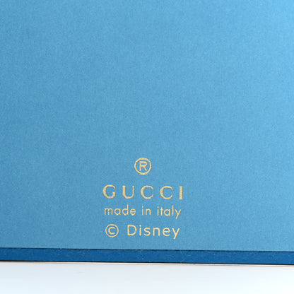 Gucci X DISNEY GG Supreme Monogram Textured Dollar Calfskin Donald Duck Notebook Beige Ebony Blue 6 of 7
