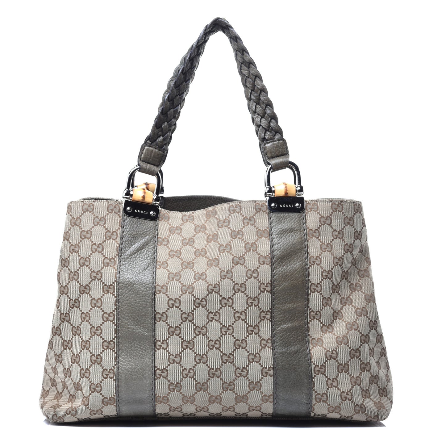 Monogram Medium Bamboo Bar Tote Olive