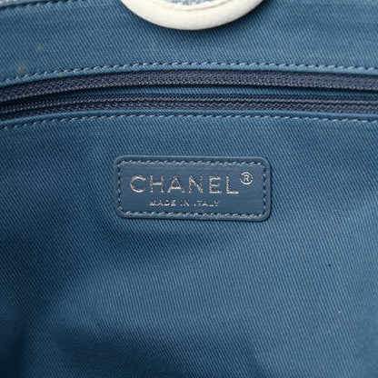 Chanel Canvas Small Deauville Tote Denim Blue 6 of 10