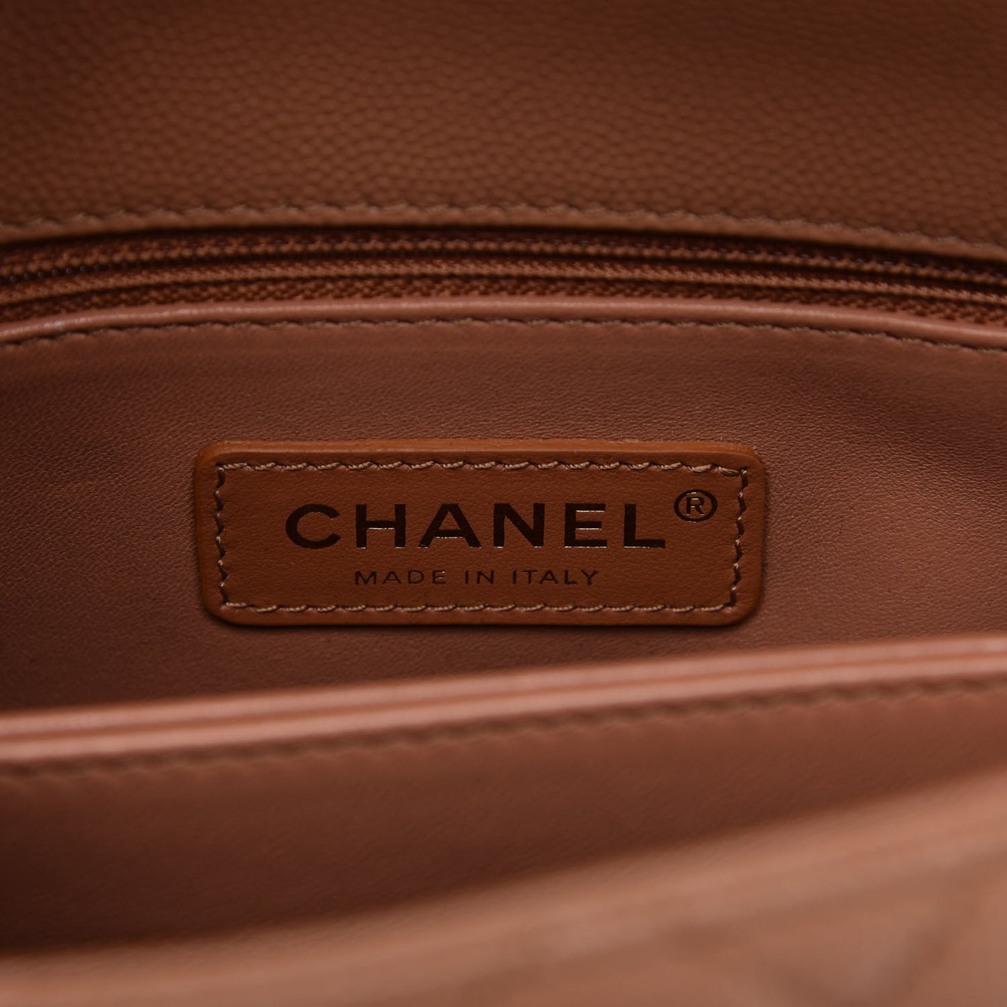 Caviar Quilted Mini Coco Handle Flap Brown