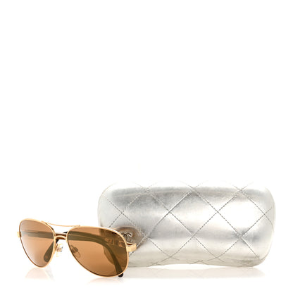 Chanel Metal Aviator Sunglasses 4179 Brown 20 of 20