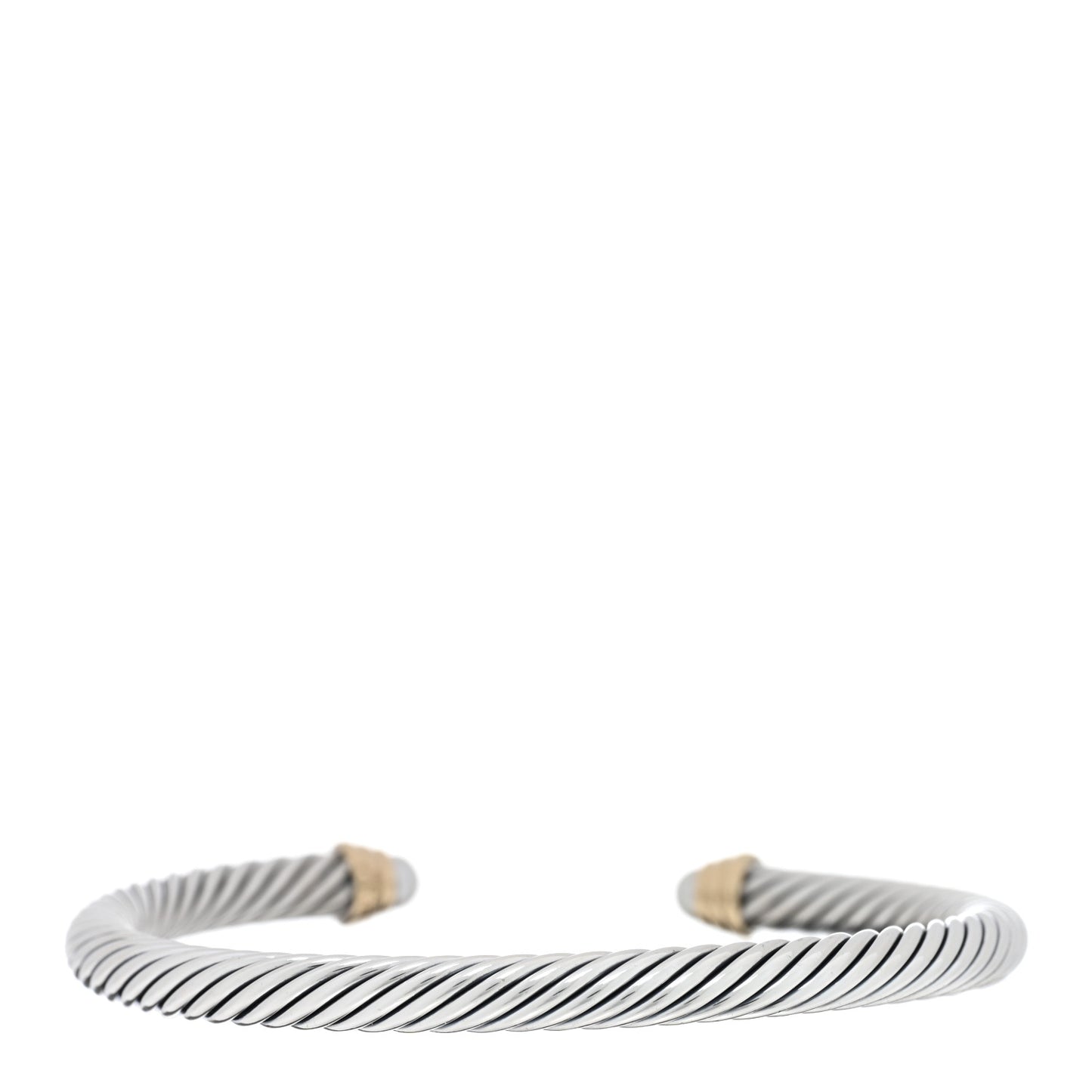 Sterling Silver 14K Yellow Gold Pearl 5mm Cable Classics Petite Bracelet