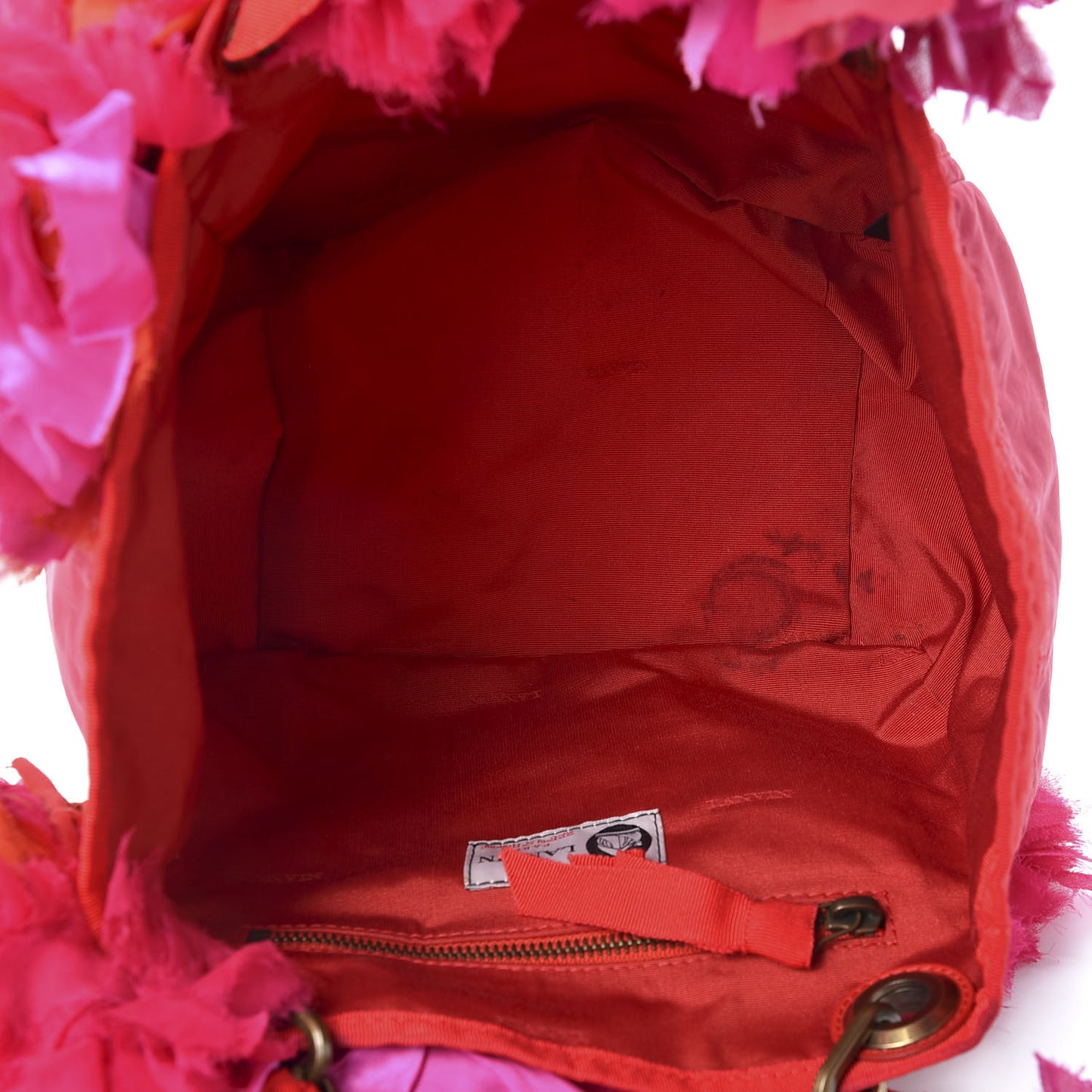Nylon Taffeta Pom Pom Tote Pink