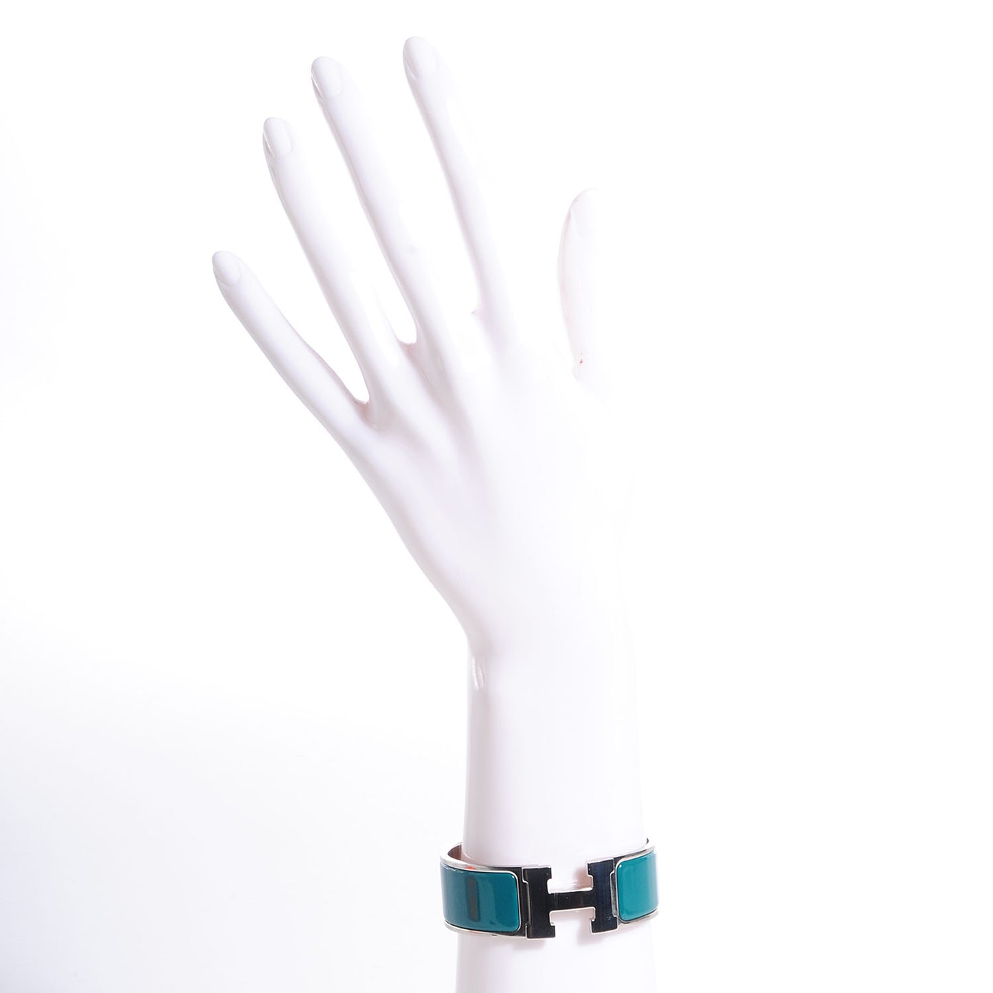 Enamel Clic Clac H Wide Bracelet PM Indian Bleu