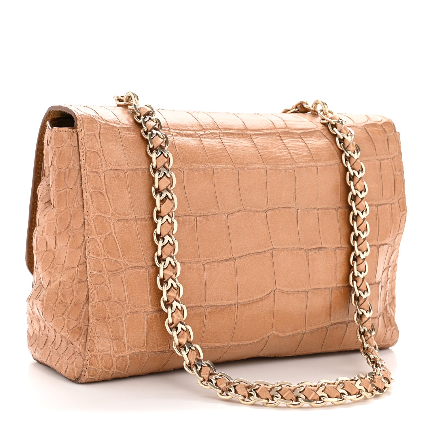Mulberry Nappa Crocodile Embossed Medium Lily Flap Camel 3 of 15