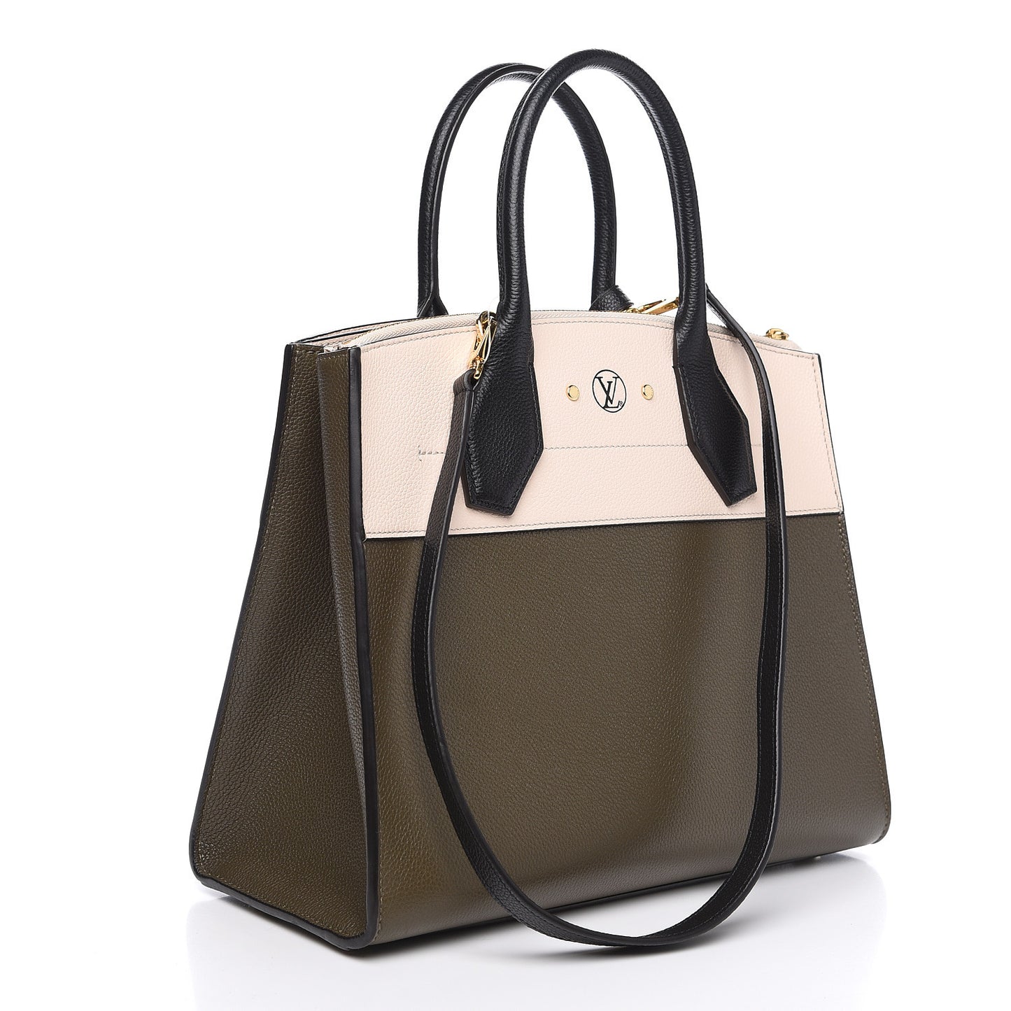 Taurillon City Steamer MM Kaki Cream Black