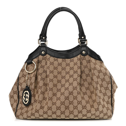 Gucci Monogram Medium Sukey Tote Beige Ebony Black 1 of 10
