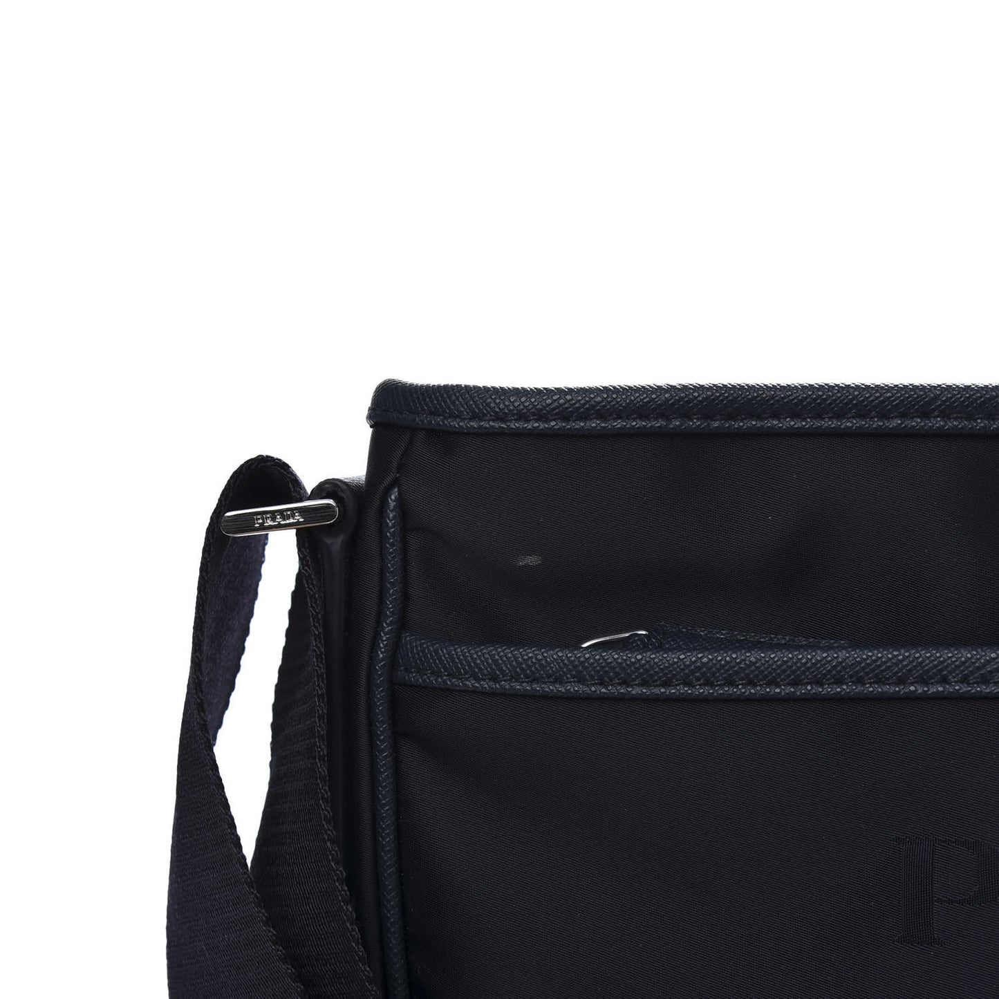 Tessuto Nylon Saffiano Flat Messenger Bag Baltico