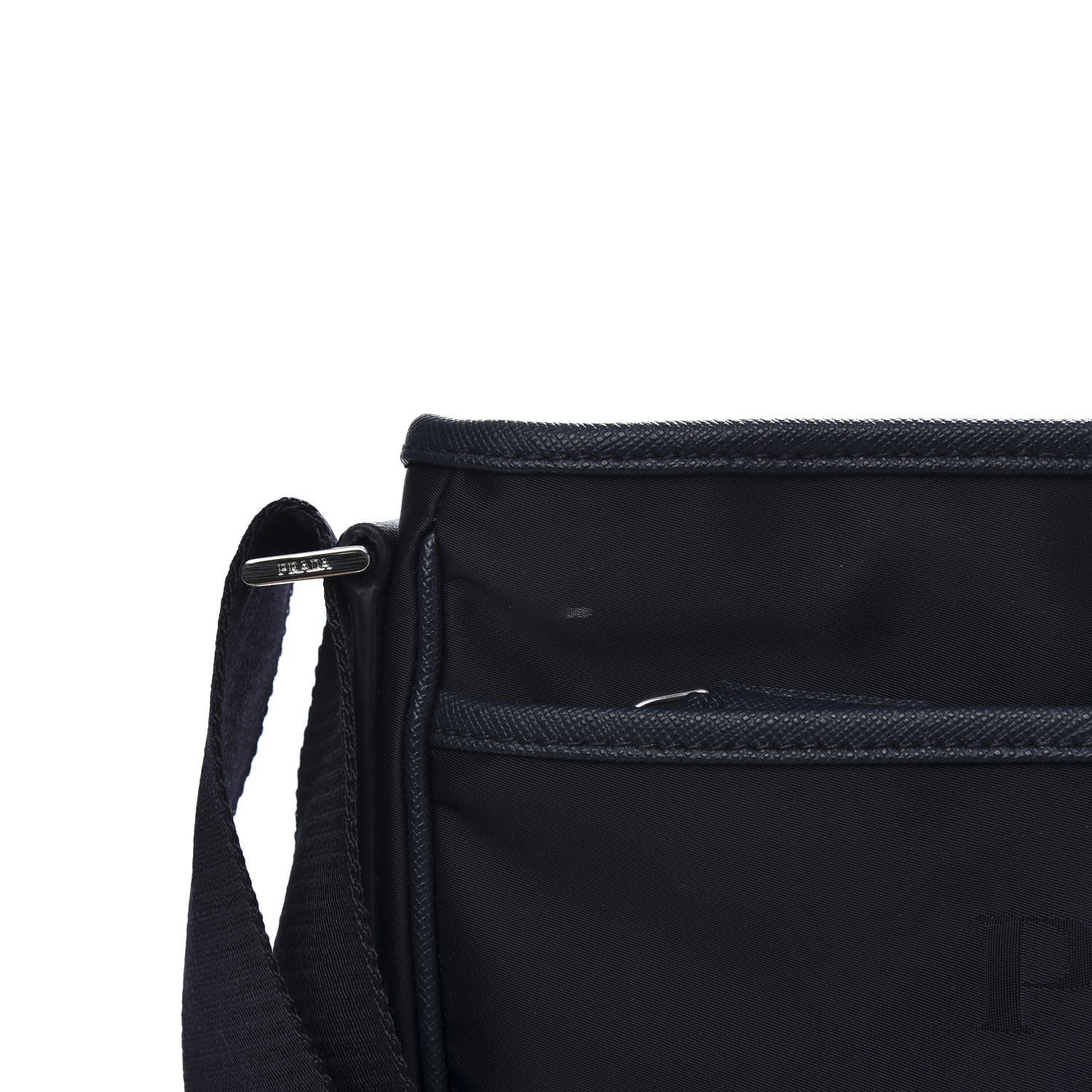 Prada Tessuto Nylon Saffiano Flat Messenger Bag Baltico 9 of 11