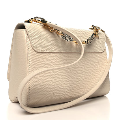 Louis Vuitton Epi Twist Monogram Flower Chain Shoulder Bag MM Quartz White 2 of 11