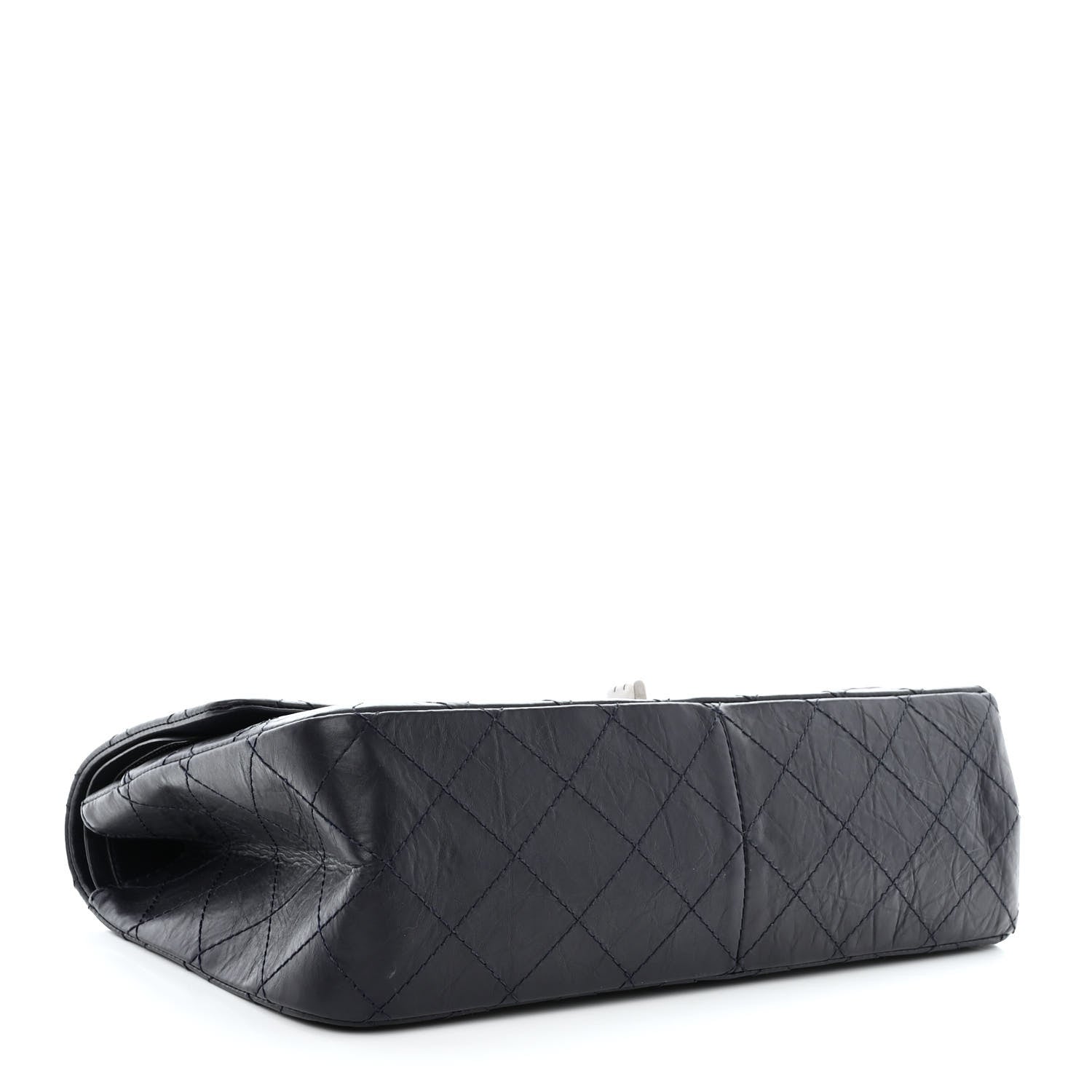 Chanel Aged Calfskin Quilted 2.55 Reissue 227 Flap Navy Blue 4 of 12