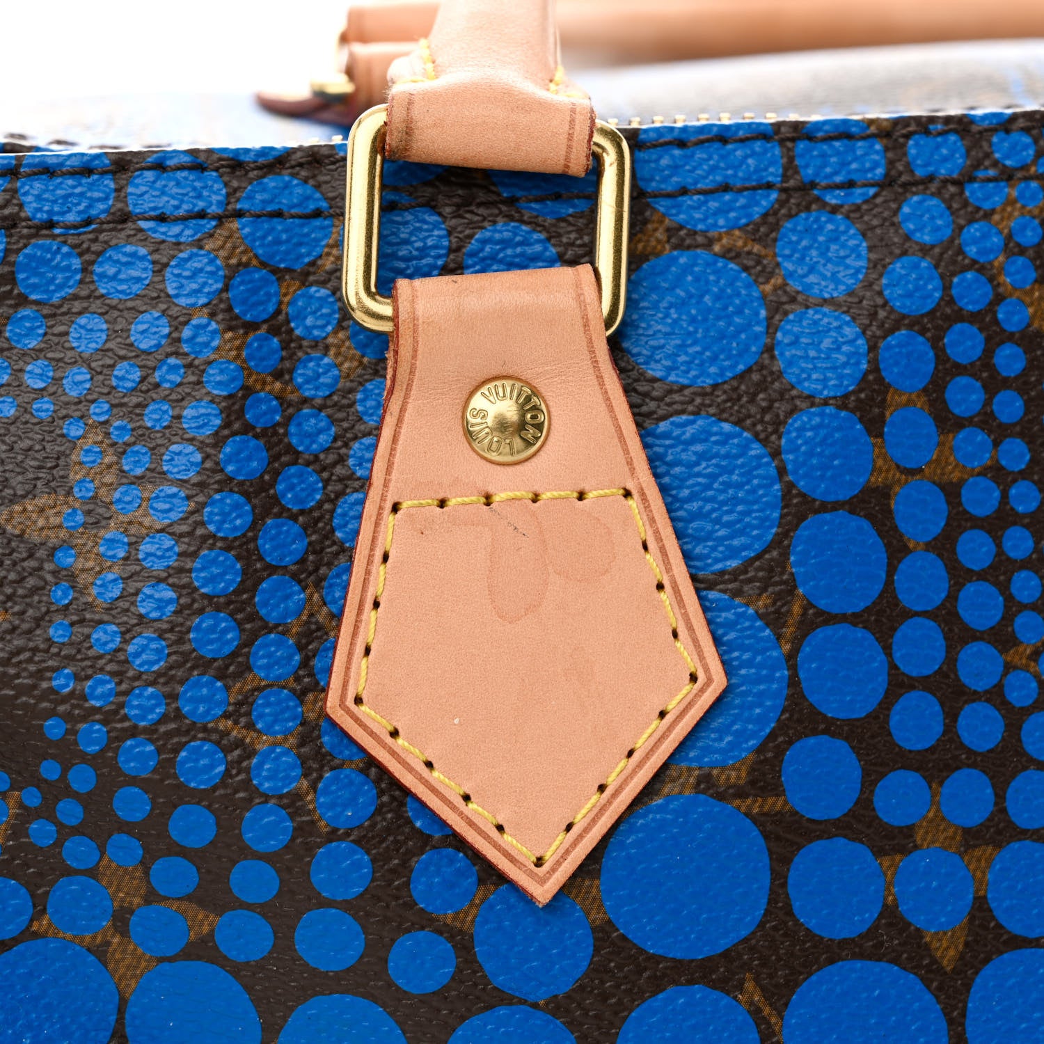 Louis Vuitton Monogram Kusama Town Speedy 30 Blue 11 of 11