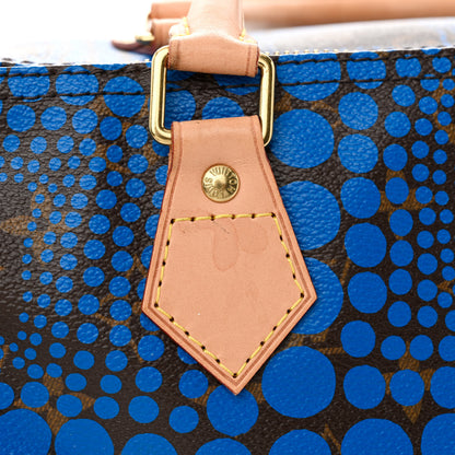 Louis Vuitton Monogram Kusama Town Speedy 30 Blue 11 of 11