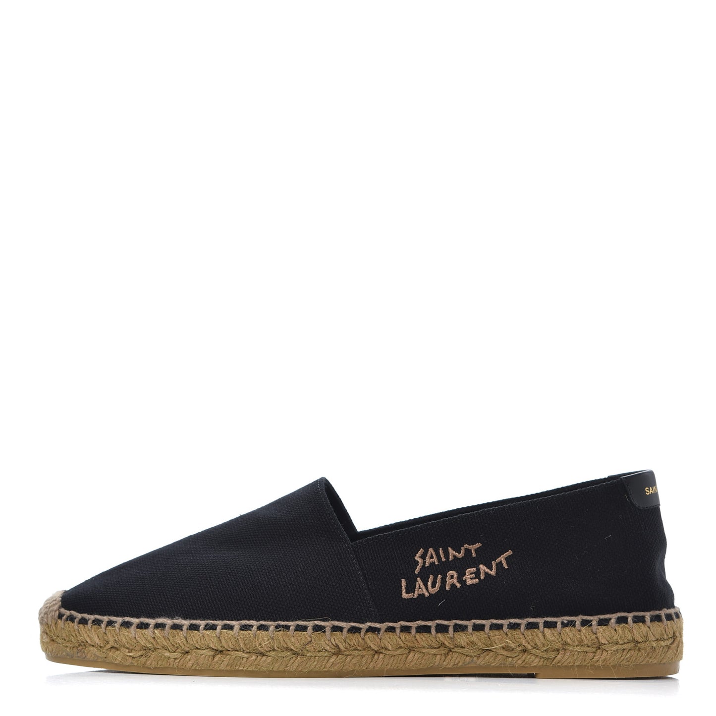 Canvas Nappa Elba Light Logo Embroidered Espadrilles 41 Black