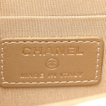 Chanel Metallic Lambskin Quilted Mini Trendy CC Clutch With Chain Gold 6 of 12