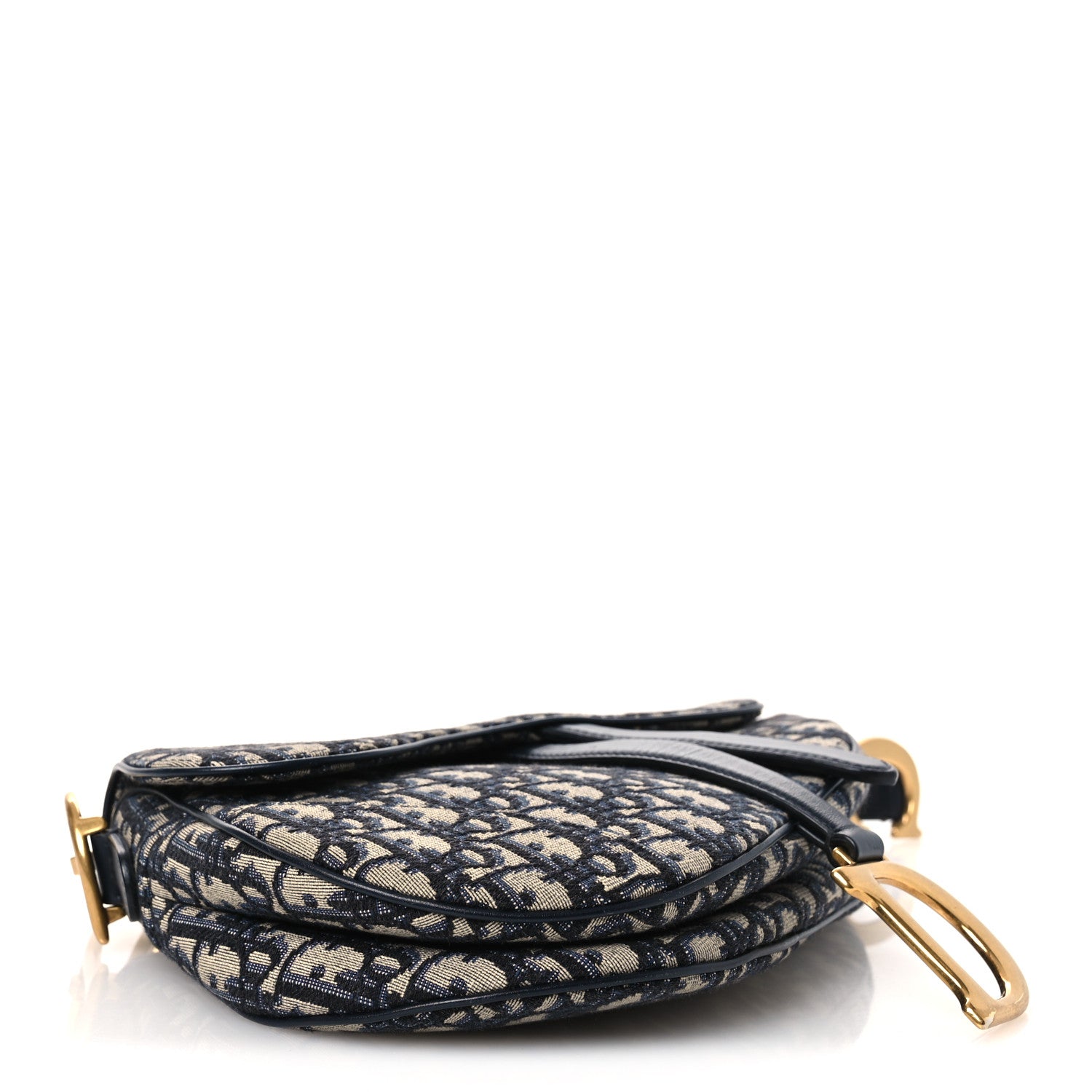 Christian Dior Oblique Saddle Bag Blue 4 of 11