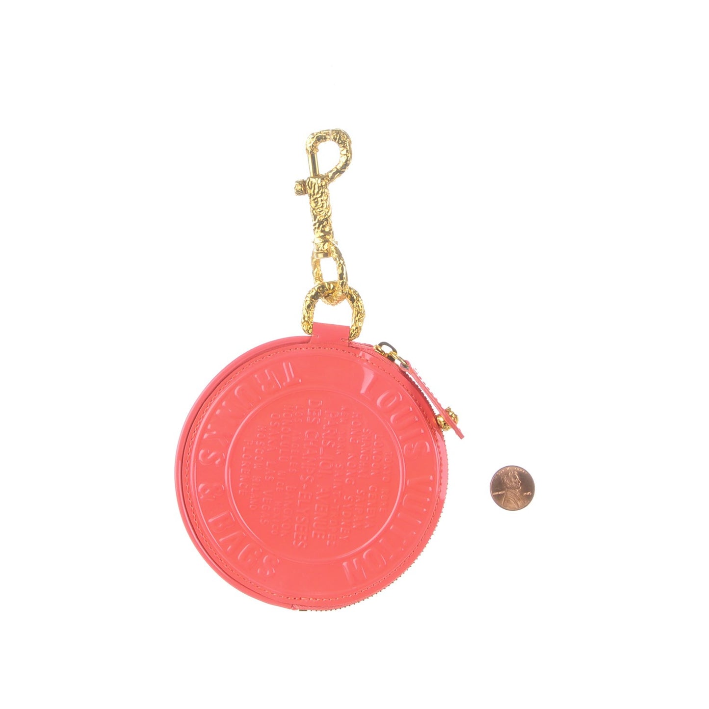 Vernis Trunks and Bags Porte-Monnaie Round Coin Purse Coral