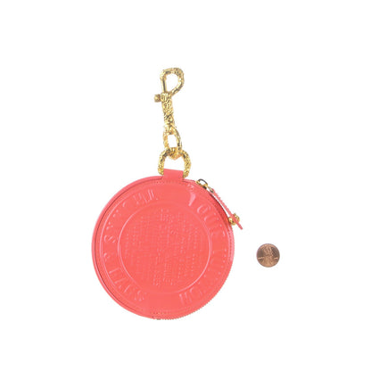 Louis Vuitton Vernis Trunks and Bags Porte-Monnaie Round Coin Purse Coral 2 of 5