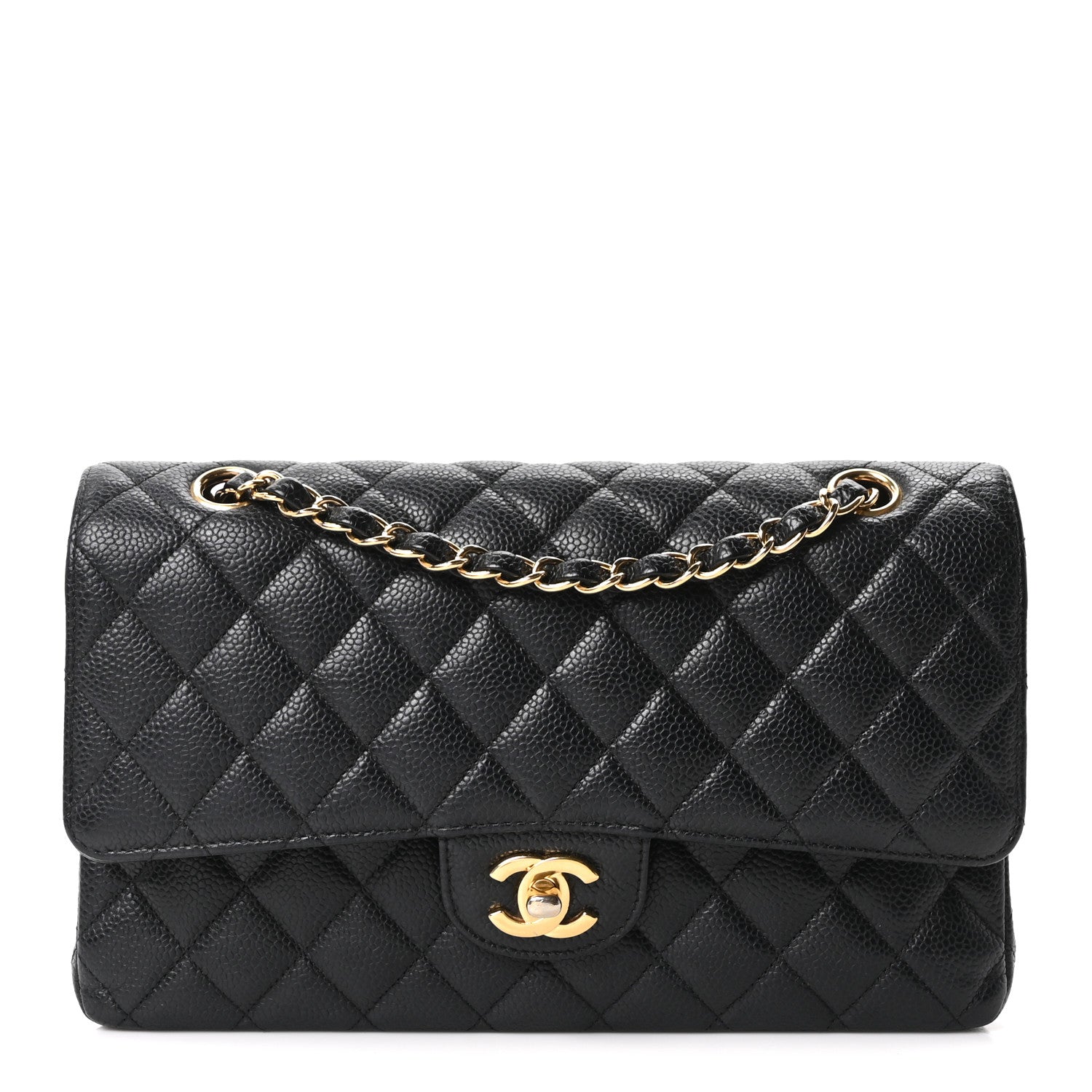 Chanel Caviar Quilted Medium Double Flap Black 1 of 9