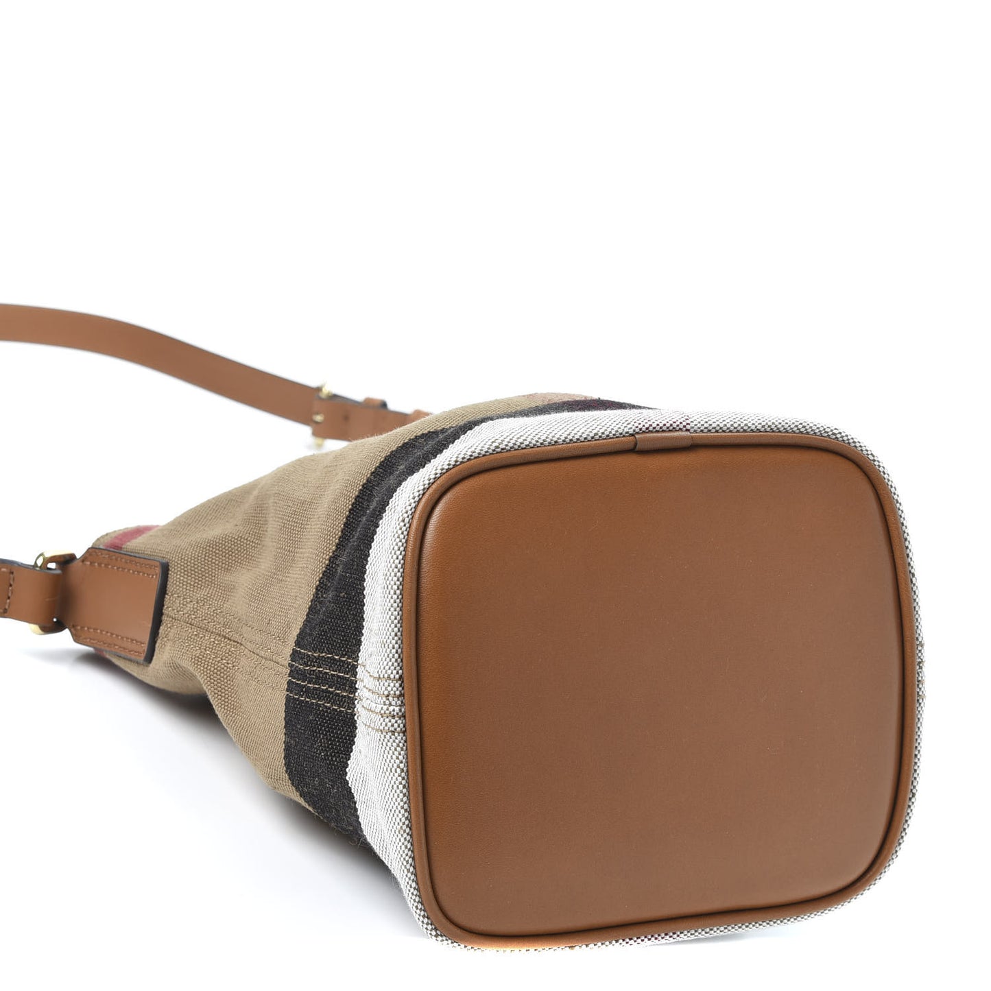 Canvas Mega Check Mini Ashby Tassel Crossbody Saddle Brown
