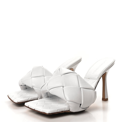 Bottega Veneta Nappa Maxi Intrecciato Lido Mule Sandals 36 Optic White 3 of 8