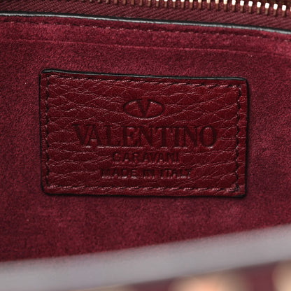 Valentino Garavani Grained Calfskin Medium Rockstud Double Handle Horizontal Tote Rubin 6 of 11