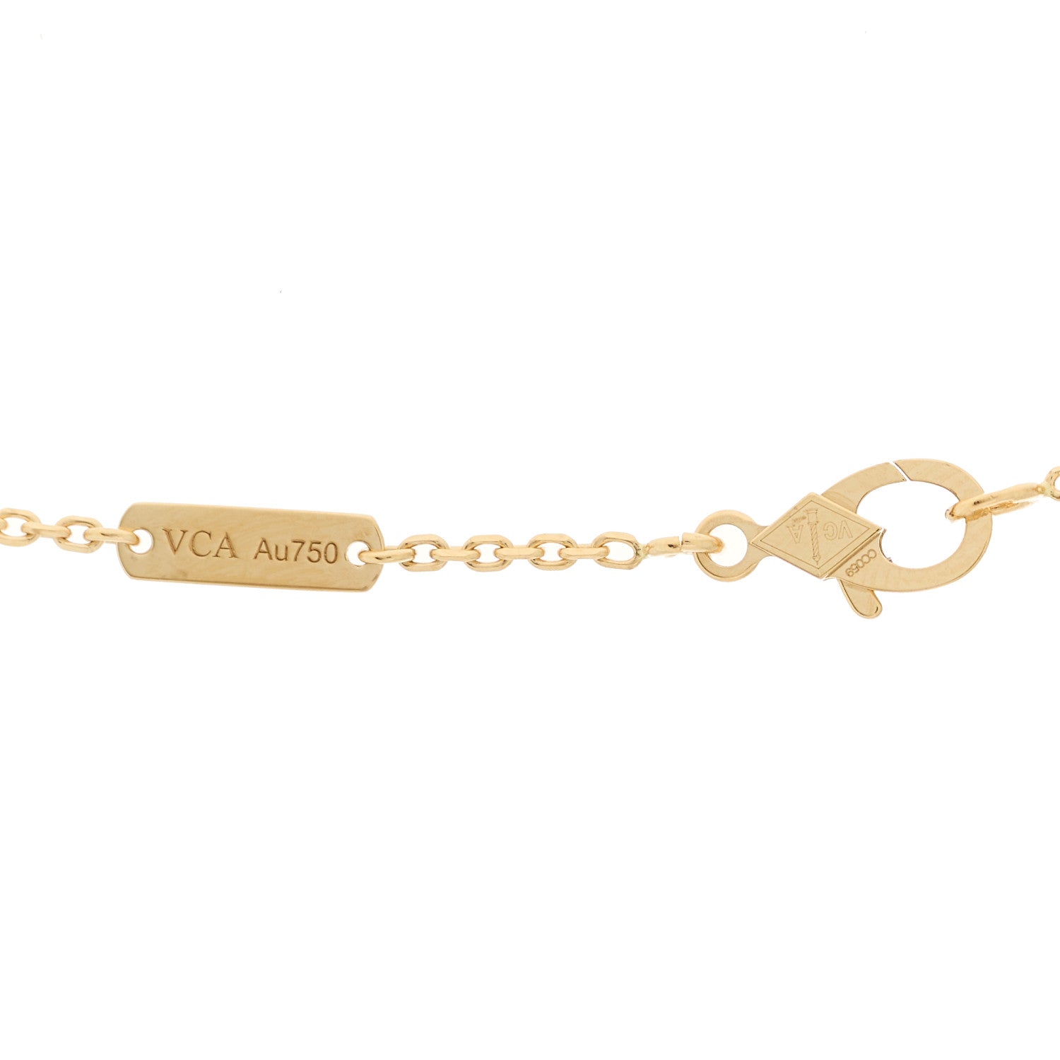 Van Cleef & Arpels 18K Yellow Gold Black Onyx Vintage Alhambra Pendant Necklace 5 of 6