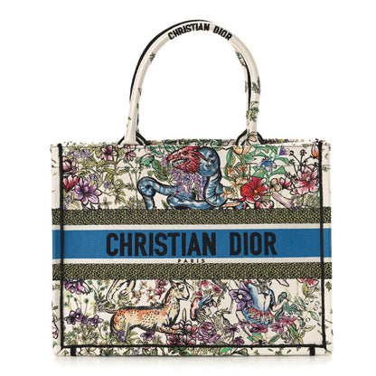 Christian Dior Canvas Embroidered Medium D-Constellation Book Tote Latte Multicolor 1 of 10