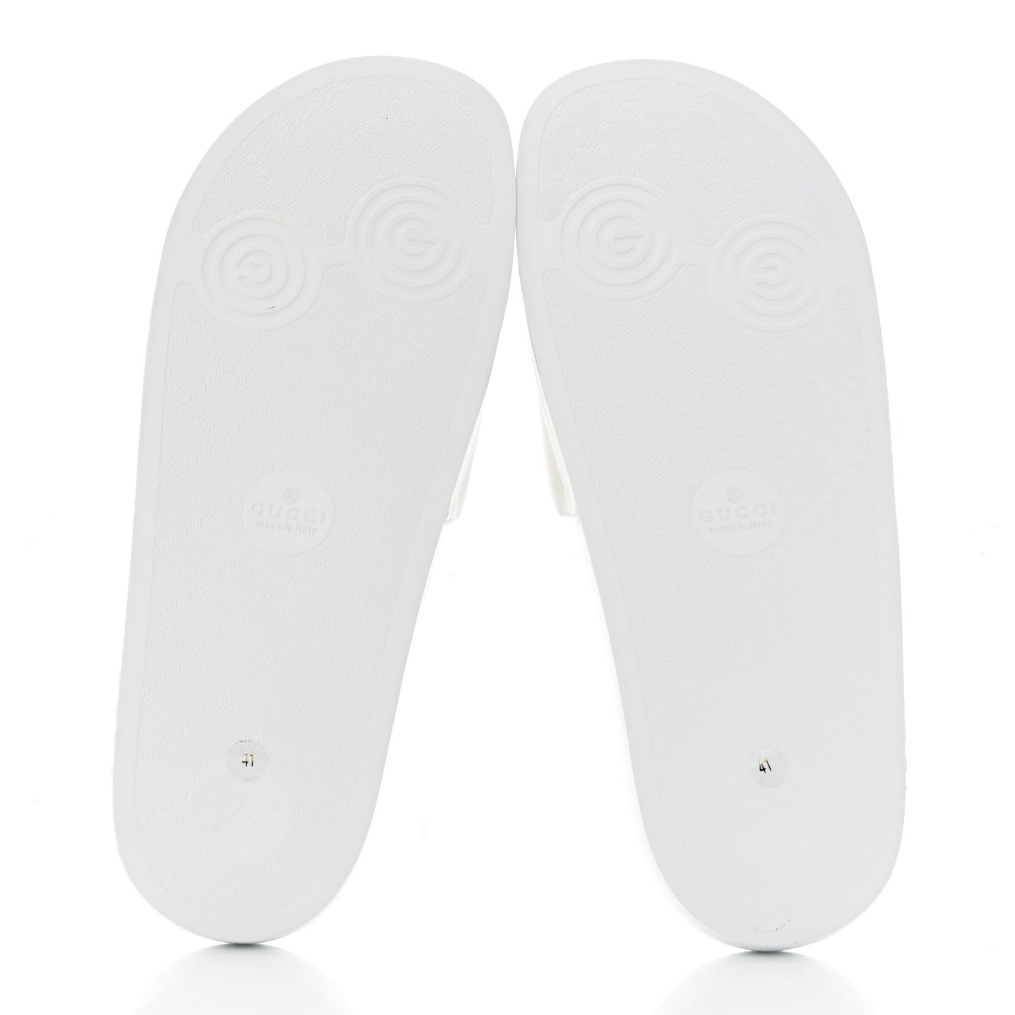 Nappa Interlocking G Cat Womens Pursuit Slide Sandals 41 Great White