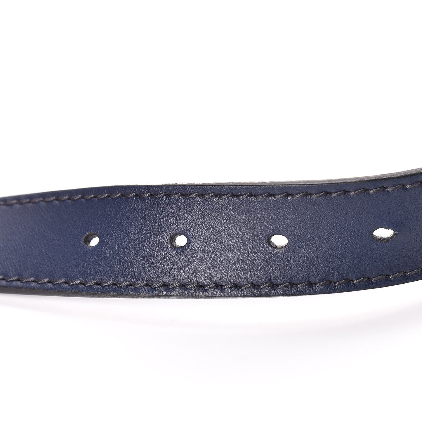Calfskin D Fence Belt 85 Navy