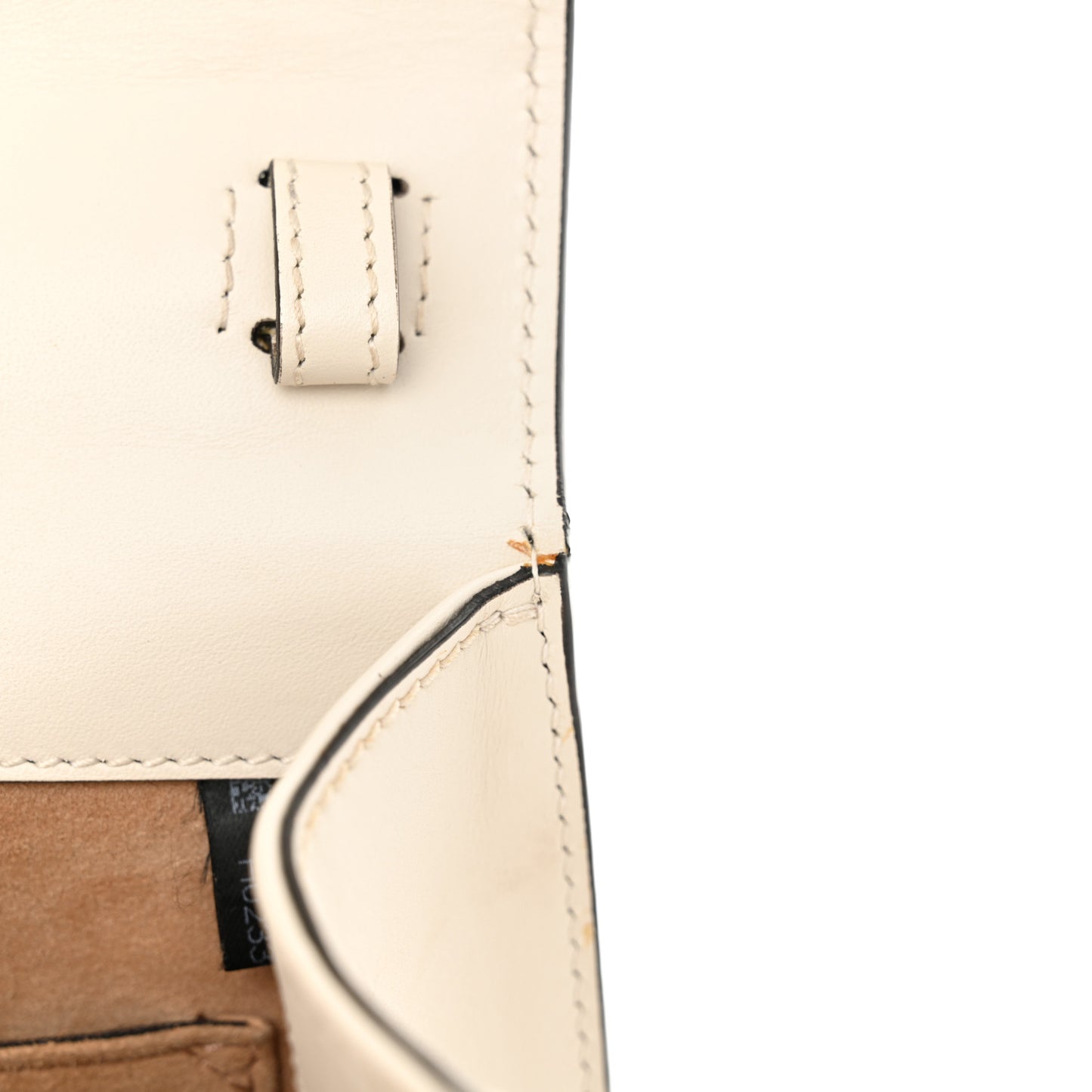Calfskin Embroidered Mini Sylvie Top Handle Bag White
