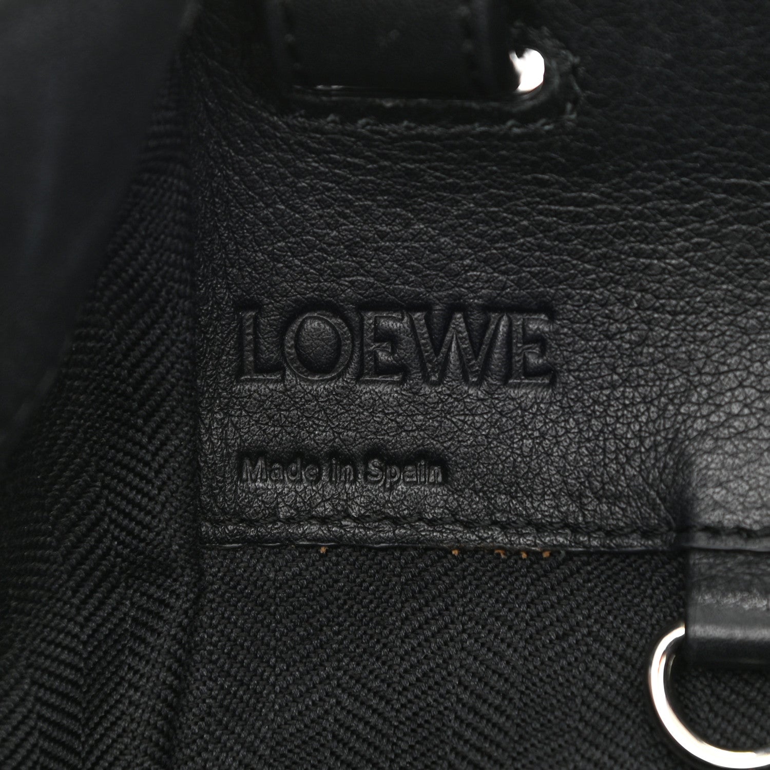 Loewe Calfskin Small Hammock Shoulder Bag Black 6 of 15