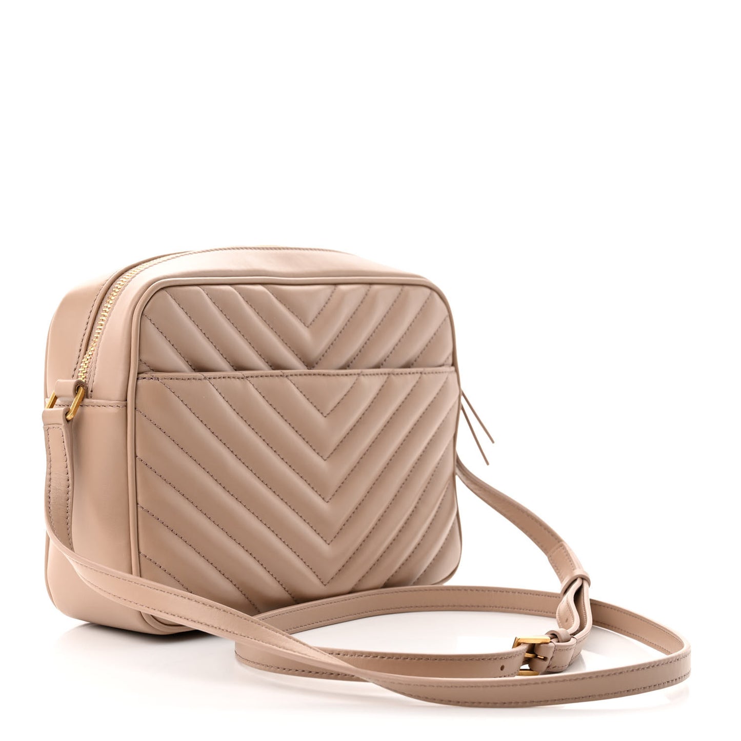 Calfskin Matelasse Monogram Lou Camera Bag Dark Beige