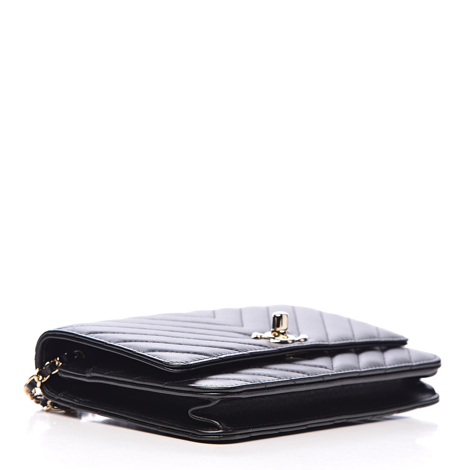 Chanel Lambskin Quilted Trendy CC Wallet On Chain WOC Black 5 of 13