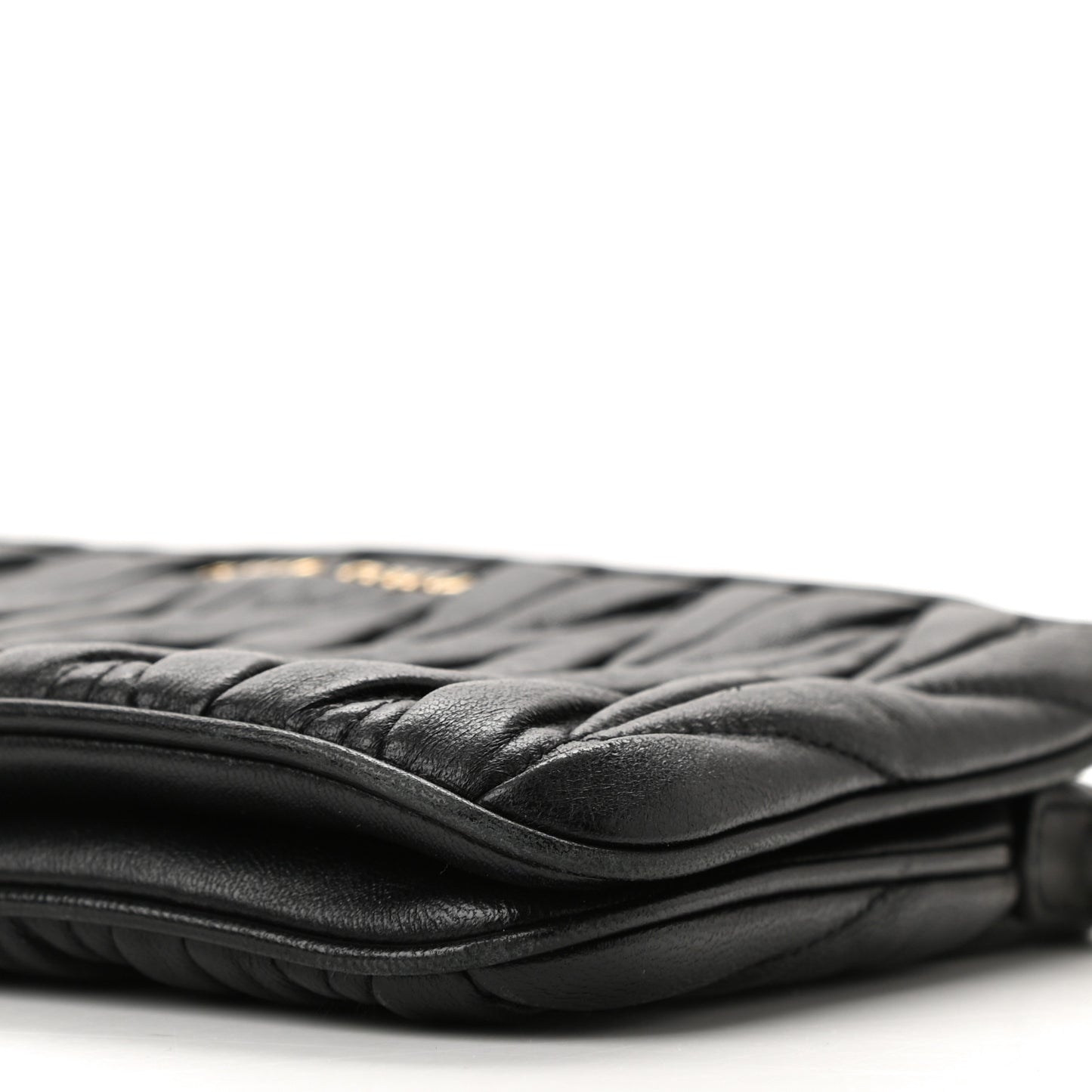 Nappa Matelasse Double Zip Crossbody Black