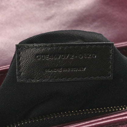 Saint Laurent Calfskin Y Quilted Monogram Toy Loulou Monogram Crossbody Bag Rouge Legion 8 of 13