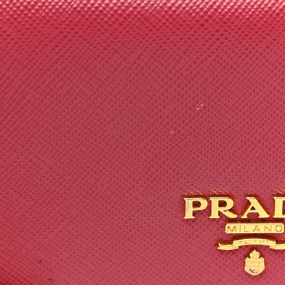 Prada Saffiano Metal Flap Wallet Peonia 10 of 11