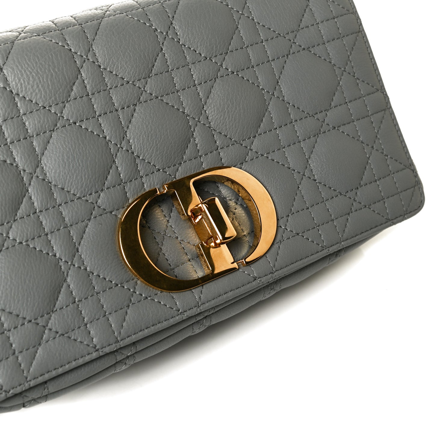 Lambskin Cannage Medium Caro Bag Grey