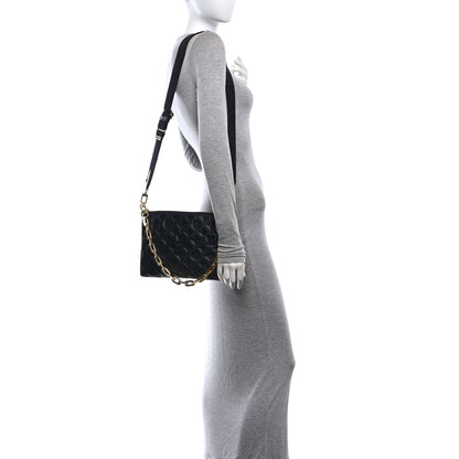 Louis Vuitton Lambskin Embossed Monogram Coussin PM Black 2 of 12