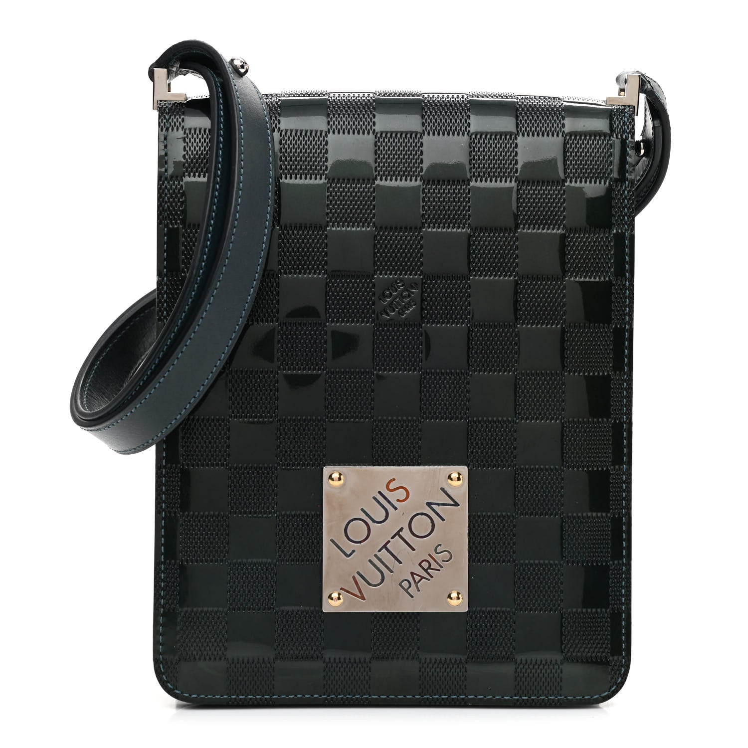 Louis Vuitton Damier Vernis Club Petrole Blue 1 of 16