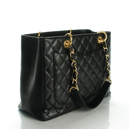 Chanel Caviar Quilted Grand Shopping Tote GST Black 3 of 8