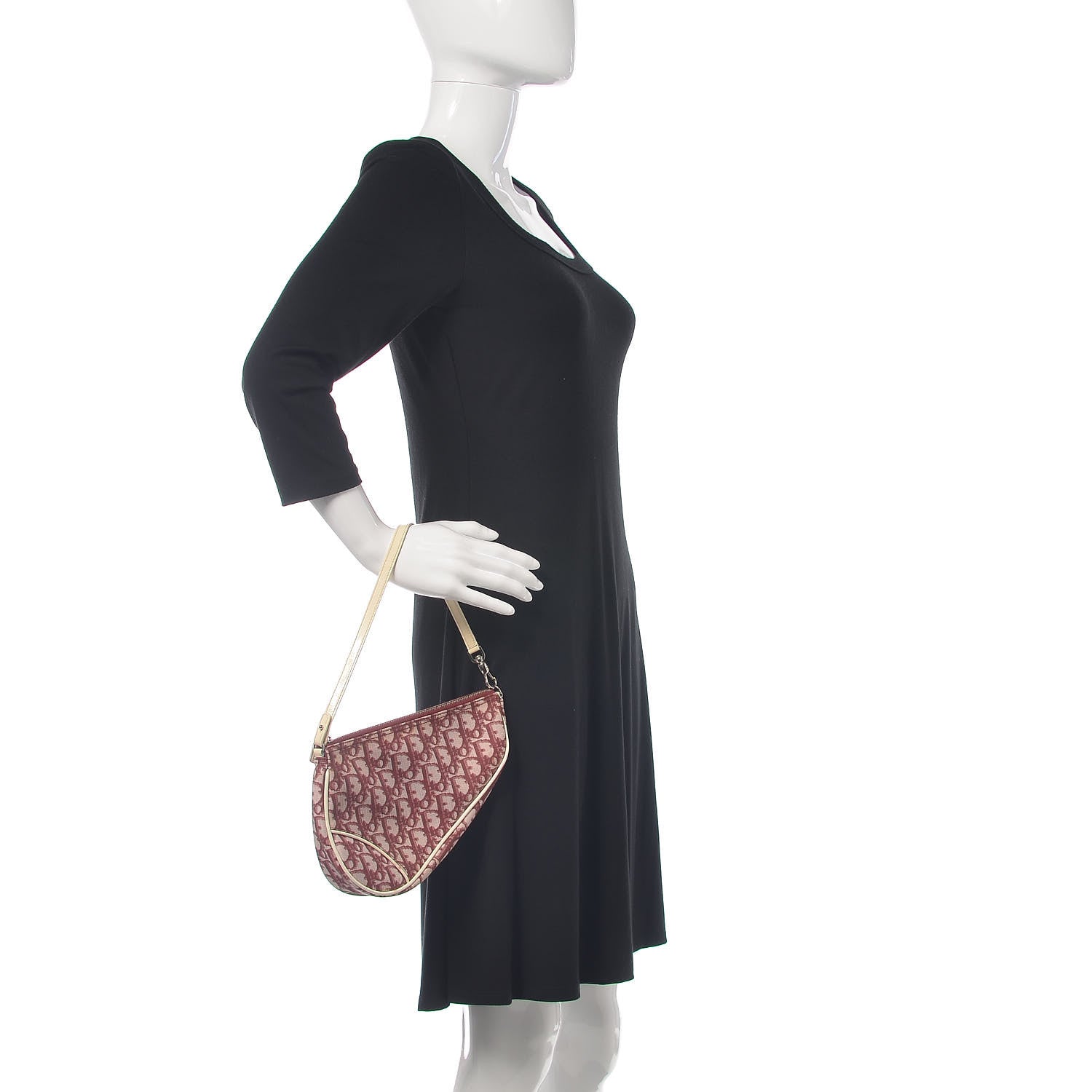 Christian Dior Monogram Mini Saddle Pochette Red 2 of 14