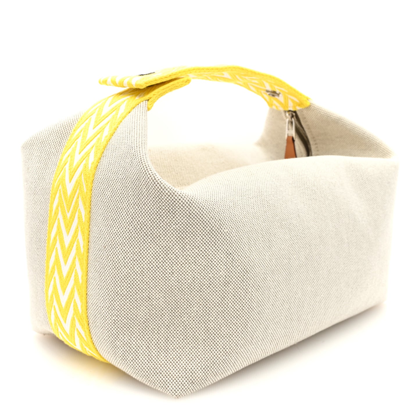 Canvas Large Bride-A-Brac Pouch Natural Jaune Citron